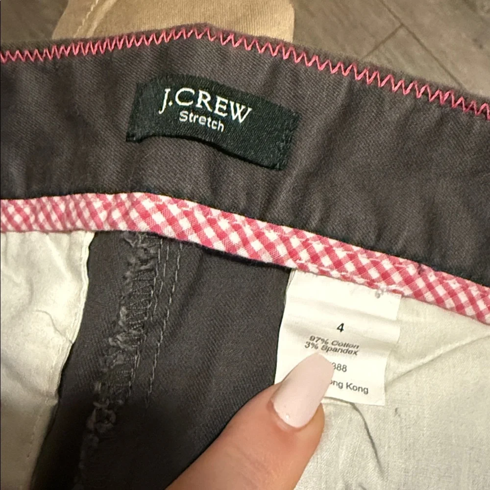 J. Crew dark khaki charcoal shorts size 4